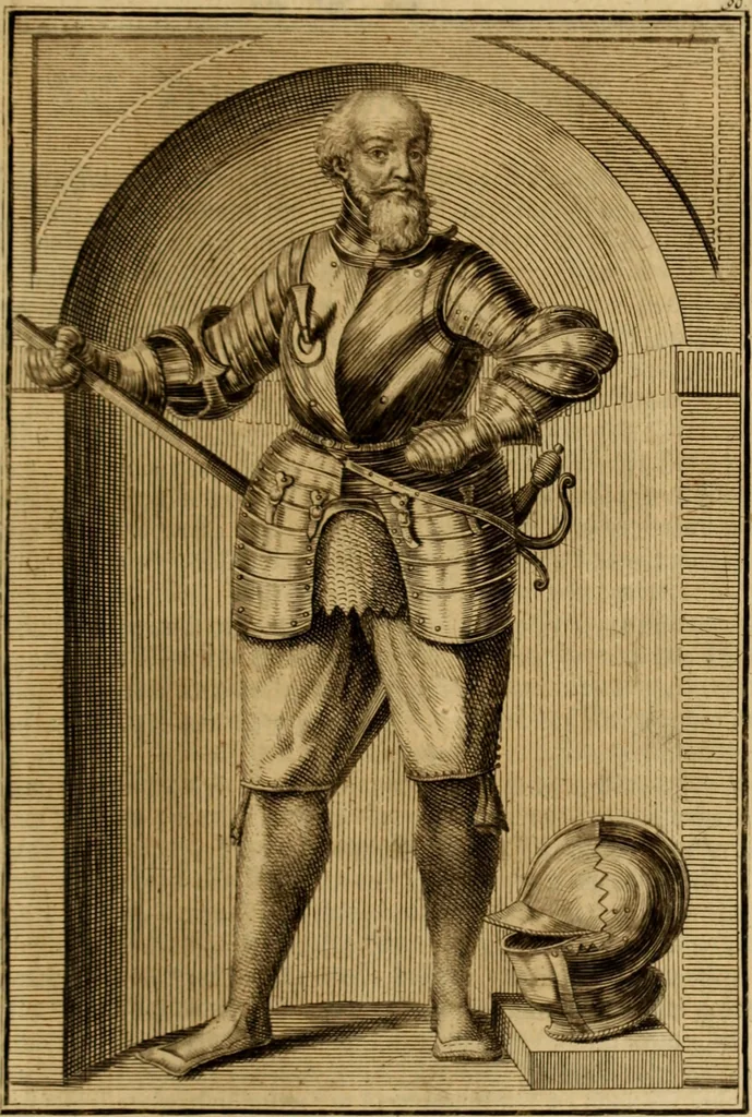 An illustration from Ombrassische Helden-Rüst-Kammer : welche von Ferdinanden, Ertzhertzogen zu Oesterreich, herrlich angerichtet, 1735, leaf 552