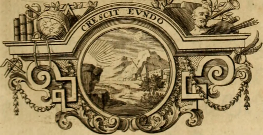 An illustration from Ombrassische Helden-Rüst-Kammer : welche von Ferdinanden, Ertzhertzogen zu Oesterreich, herrlich angerichtet, 1735, leaf 6
