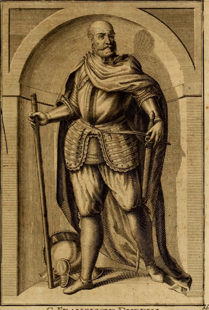 An illustration from Ombrassische Helden-Rüst-Kammer : welche von Ferdinanden, Ertzhertzogen zu Oesterreich, herrlich angerichtet, 1735, leaf 604