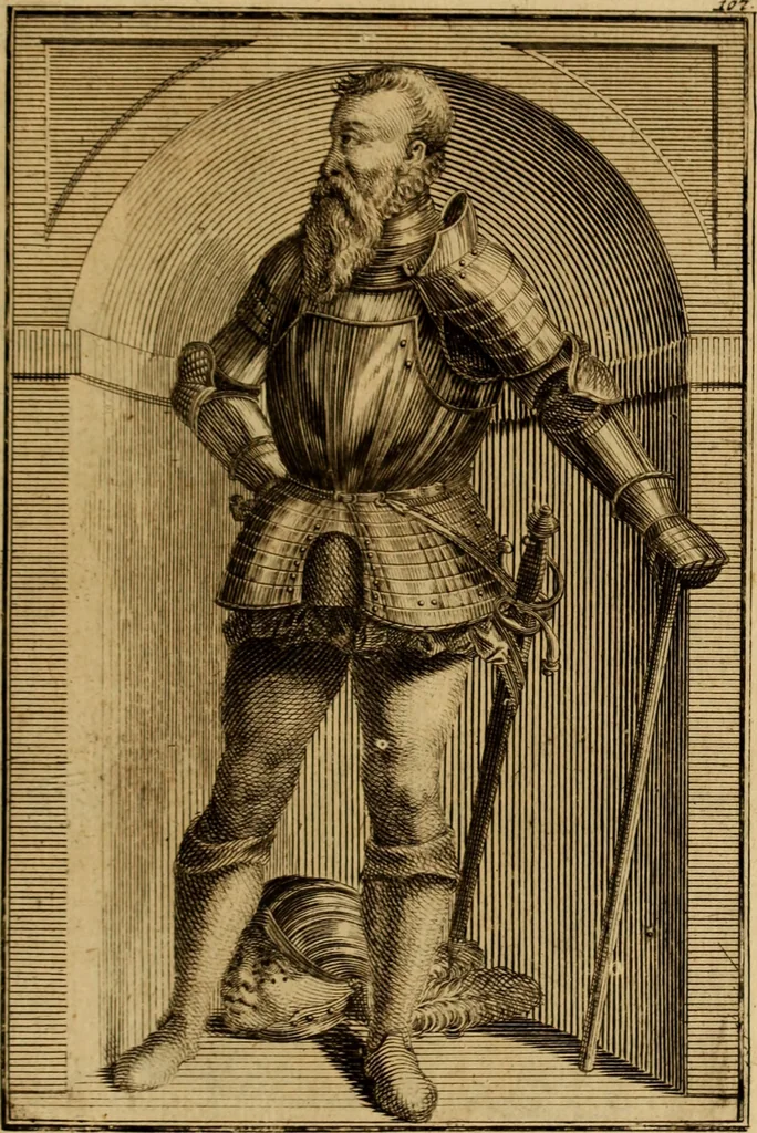 An illustration from Ombrassische Helden-Rüst-Kammer : welche von Ferdinanden, Ertzhertzogen zu Oesterreich, herrlich angerichtet, 1735, leaf 642