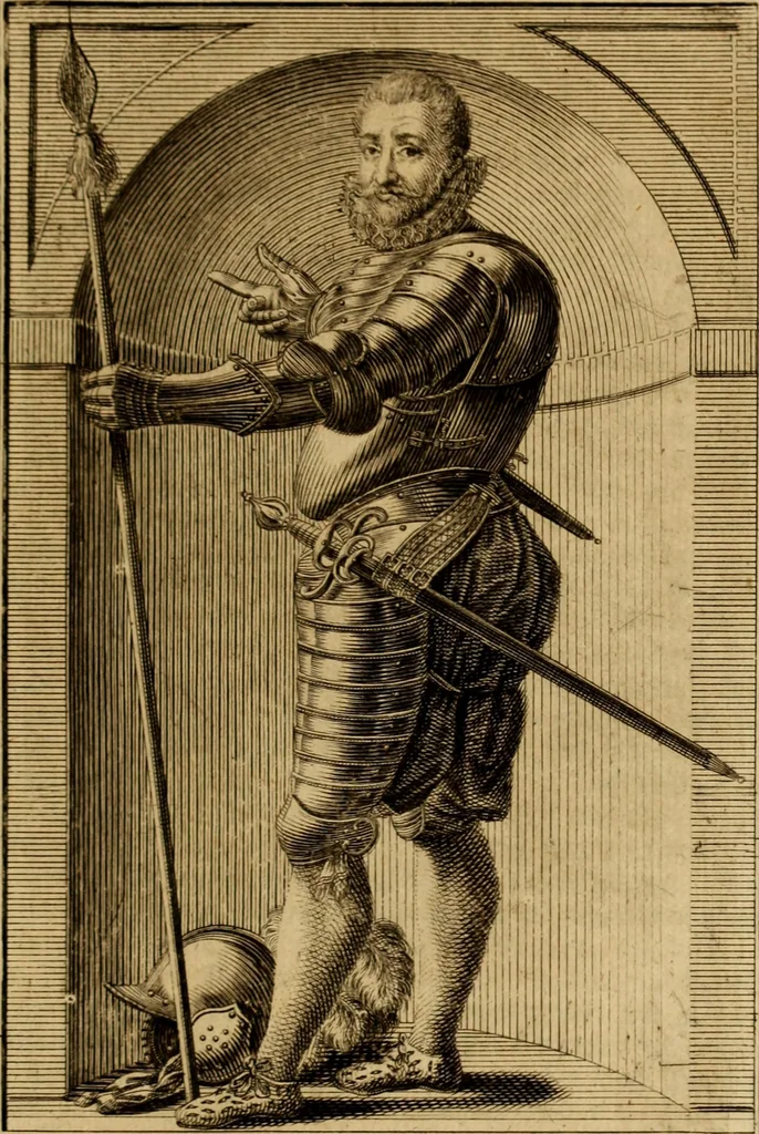 An illustration from Ombrassische Helden-Rüst-Kammer : welche von Ferdinanden, Ertzhertzogen zu Oesterreich, herrlich angerichtet, 1735, leaf 680