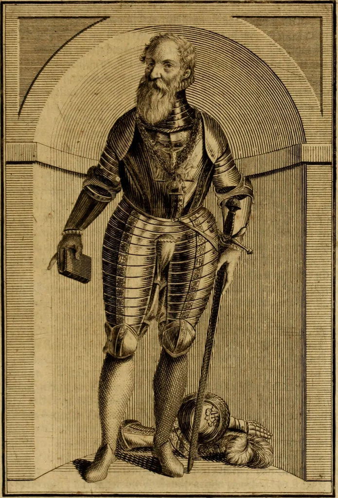 An illustration from Ombrassische Helden-Rüst-Kammer : welche von Ferdinanden, Ertzhertzogen zu Oesterreich, herrlich angerichtet, 1735, leaf 692