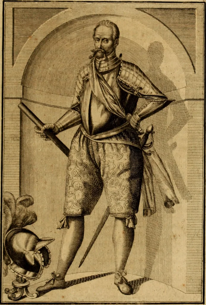 An illustration from Ombrassische Helden-Rüst-Kammer : welche von Ferdinanden, Ertzhertzogen zu Oesterreich, herrlich angerichtet, 1735, leaf 702
