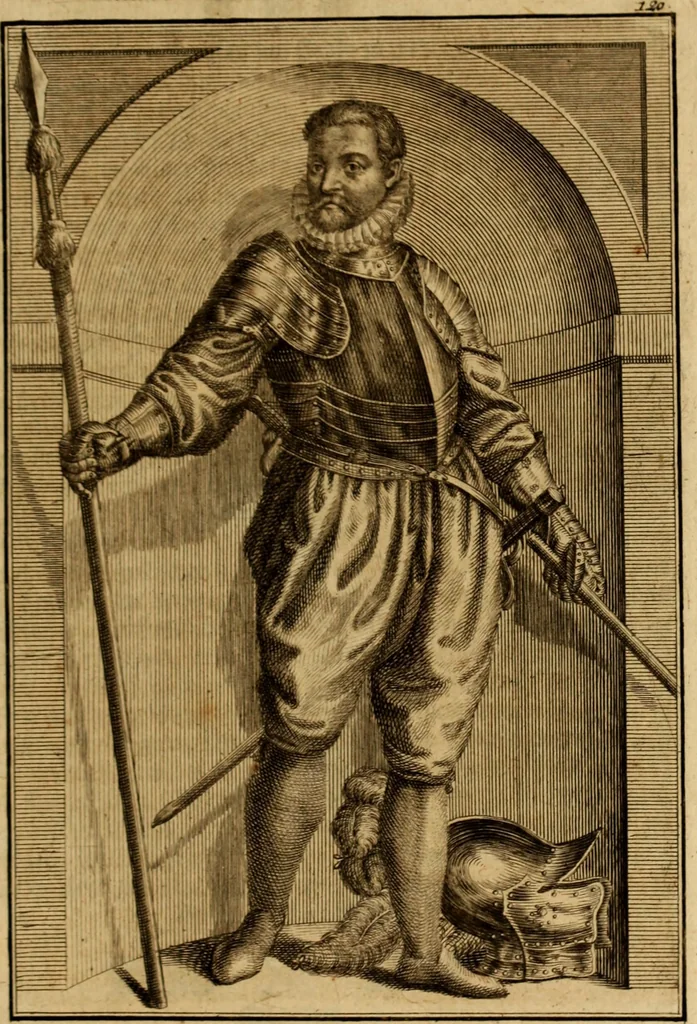 An illustration from Ombrassische Helden-Rüst-Kammer : welche von Ferdinanden, Ertzhertzogen zu Oesterreich, herrlich angerichtet, 1735, leaf 708
