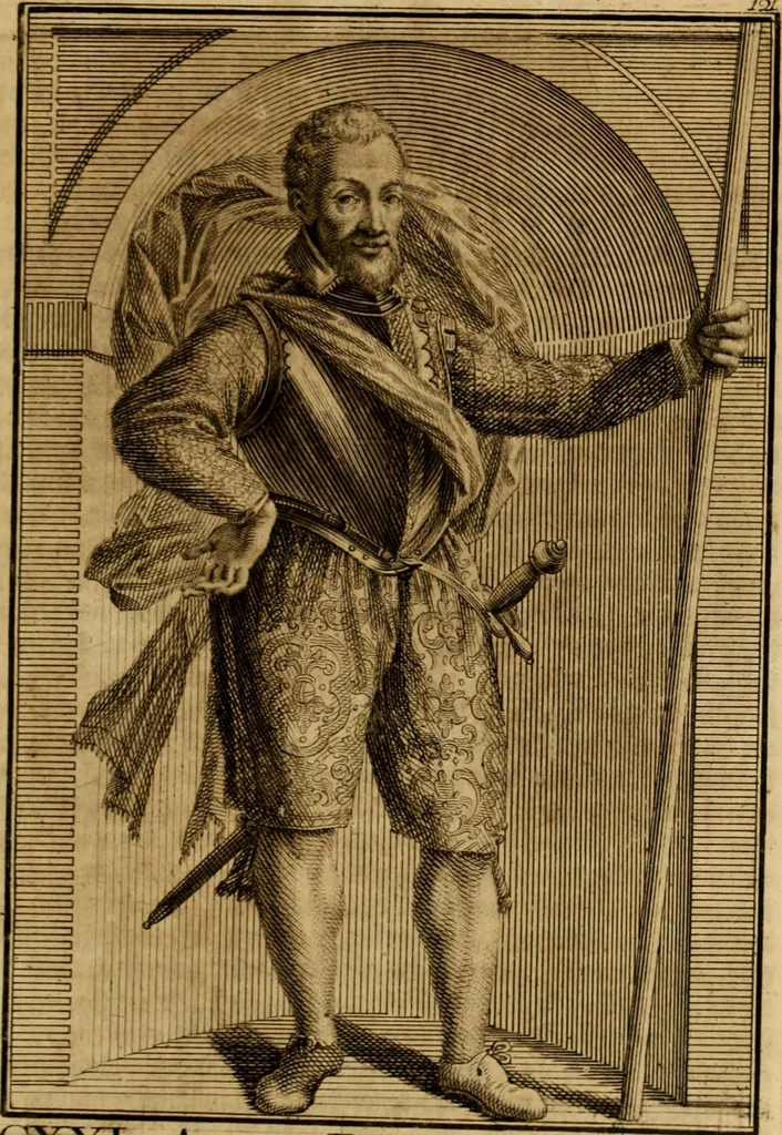 An illustration from Ombrassische Helden-Rüst-Kammer : welche von Ferdinanden, Ertzhertzogen zu Oesterreich, herrlich angerichtet, 1735, leaf 712