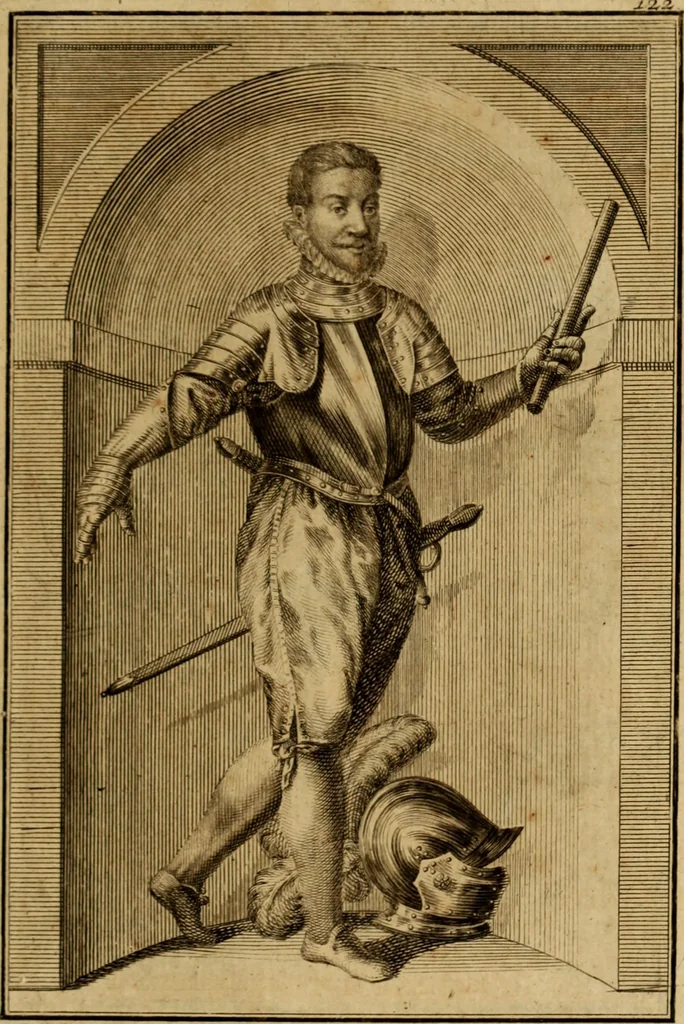 An illustration from Ombrassische Helden-Rüst-Kammer : welche von Ferdinanden, Ertzhertzogen zu Oesterreich, herrlich angerichtet, 1735, leaf 718