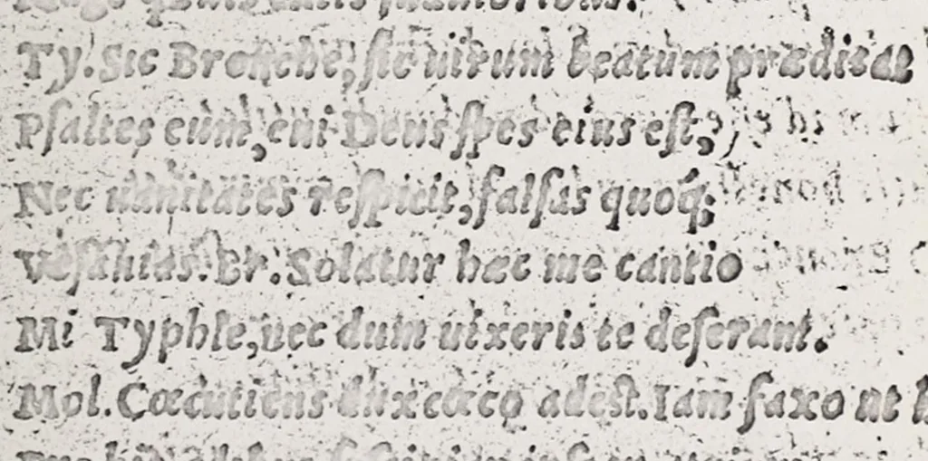 An illustration from Omnes Georgii Macropedii Fabvlae comicae, denvo recognite, et iusto ordine (prout editae sunt) in duas partes diuisae, 1552, leaf 125
