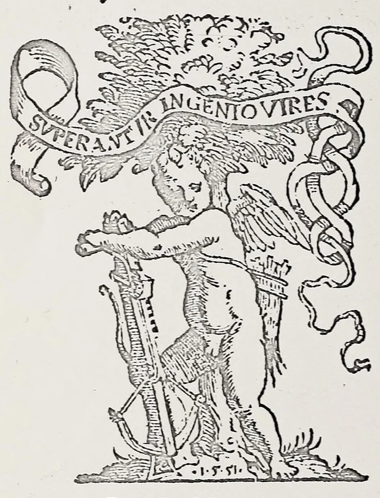 An illustration from Omnes Georgii Macropedii Fabvlae comicae, denvo recognite, et iusto ordine (prout editae sunt) in duas partes diuisae, 1552, leaf 282
