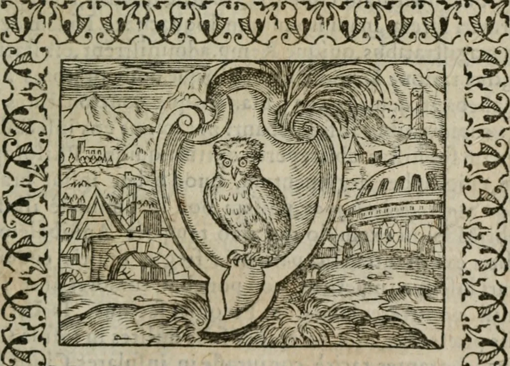 An illustration from Omnia Andreae Alciati v. c. emblemata : cum commentariis, quibus emblematum omnium aperta origine, mens authoris explicatur, & obscura omnia dubiaque illustrantur, 1583, leaf 110