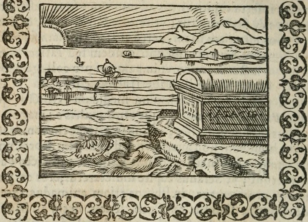 An illustration from Omnia Andreae Alciati v. c. emblemata : cum commentariis, quibus emblematum omnium aperta origine, mens authoris explicatur, & obscura omnia dubiaque illustrantur, 1583, leaf 145