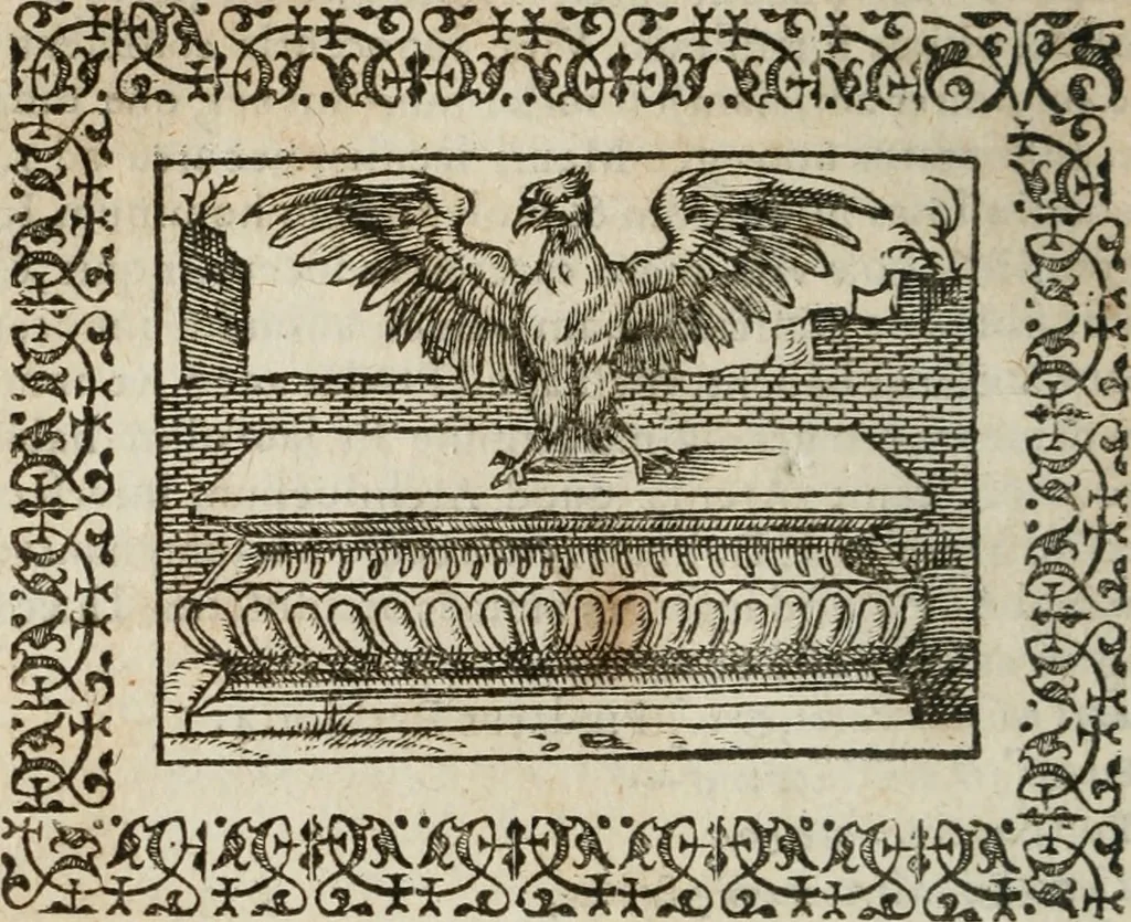 An illustration from Omnia Andreae Alciati v. c. emblemata : cum commentariis, quibus emblematum omnium aperta origine, mens authoris explicatur, & obscura omnia dubiaque illustrantur, 1583, leaf 163