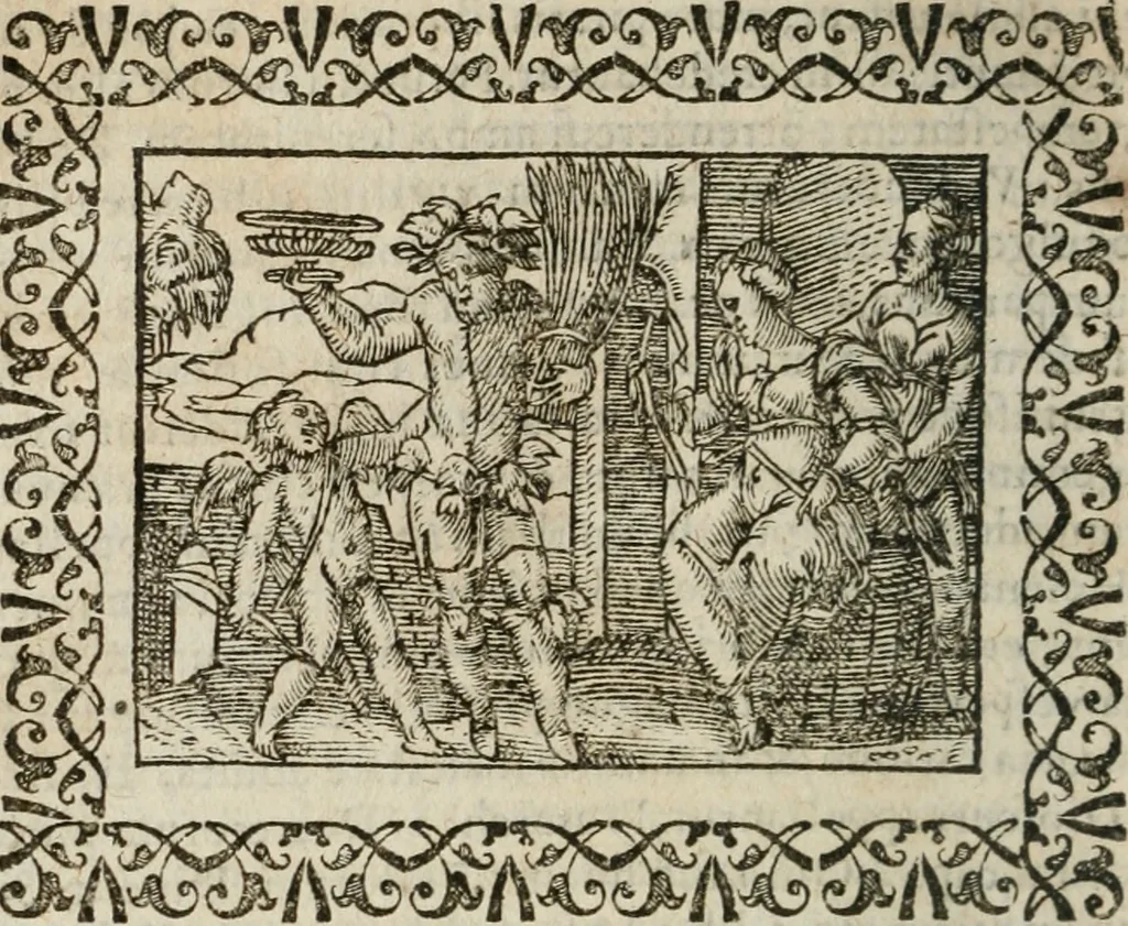 An illustration from Omnia Andreae Alciati v. c. emblemata : cum commentariis, quibus emblematum omnium aperta origine, mens authoris explicatur, & obscura omnia dubiaque illustrantur, 1583, leaf 197
