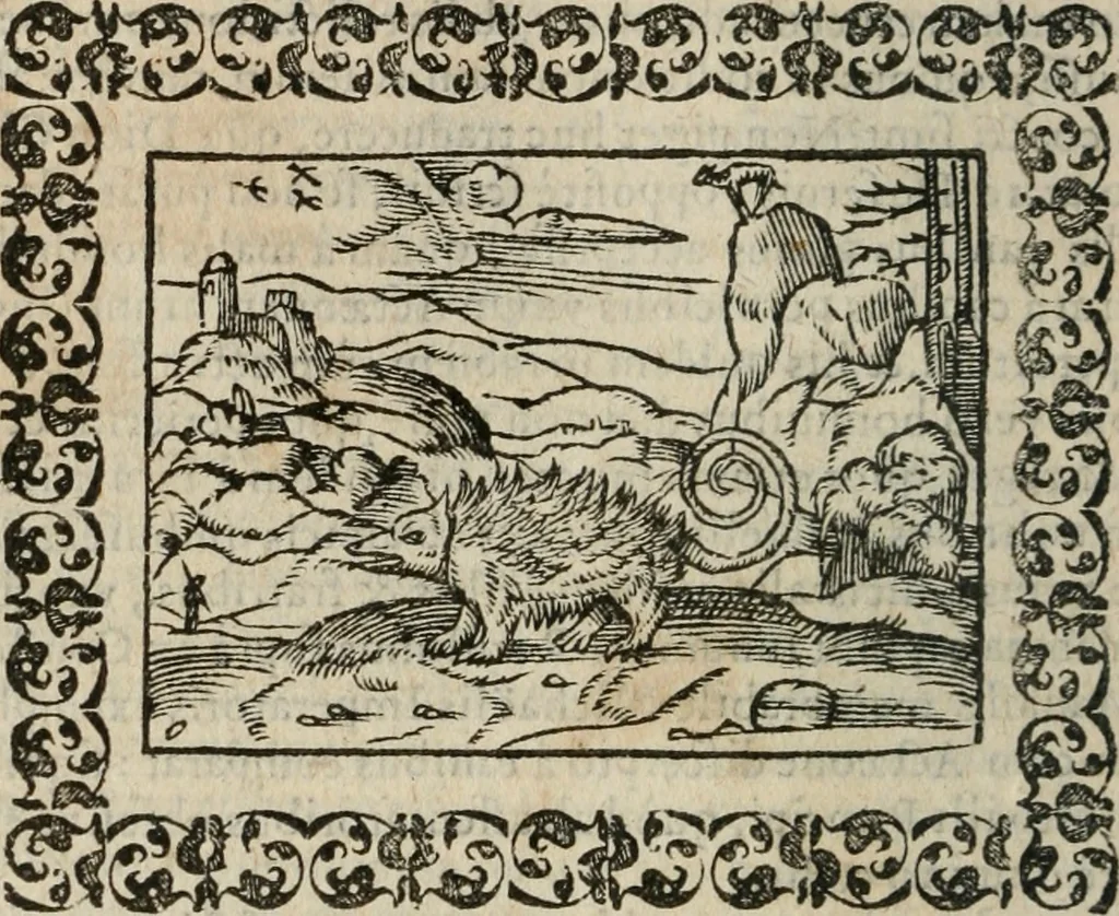 An illustration from Omnia Andreae Alciati v. c. emblemata : cum commentariis, quibus emblematum omnium aperta origine, mens authoris explicatur, & obscura omnia dubiaque illustrantur, 1583, leaf 221