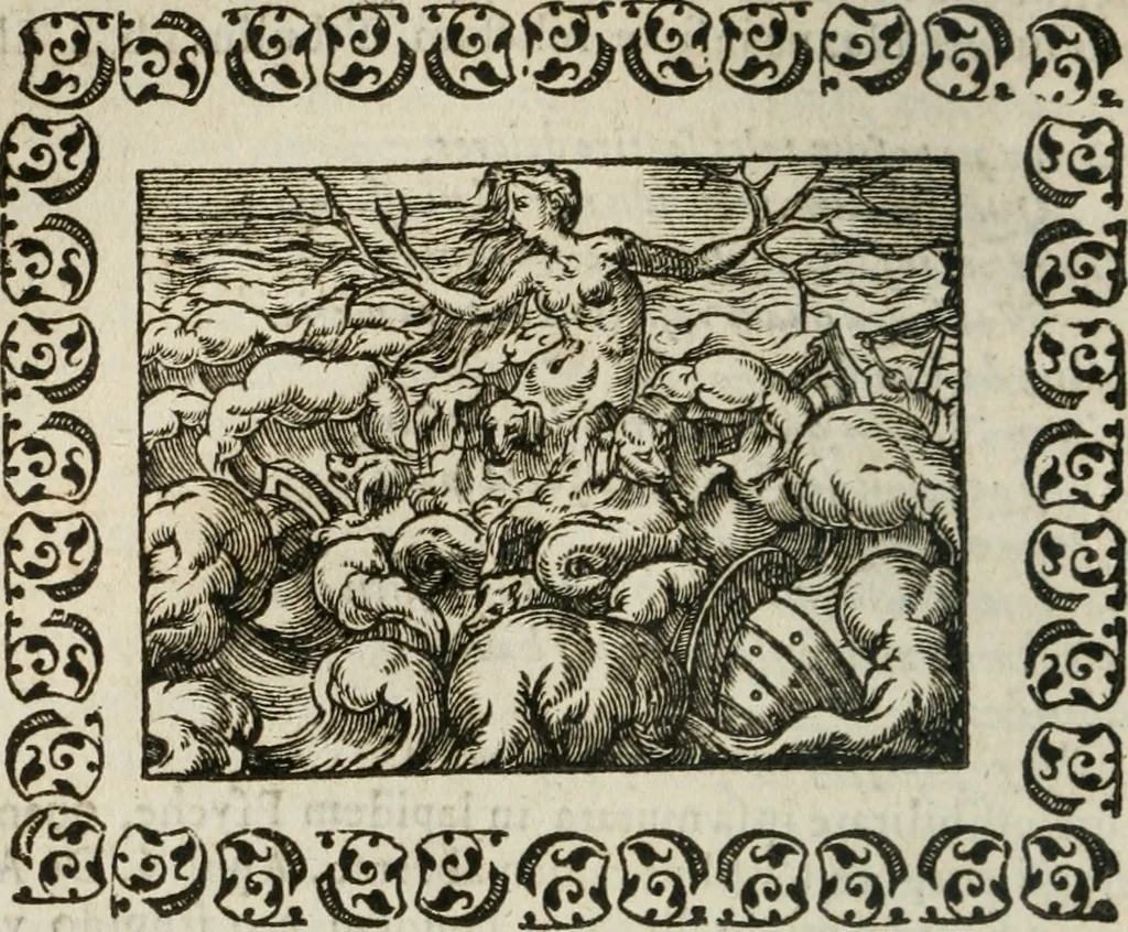 An illustration from Omnia Andreae Alciati v. c. emblemata : cum commentariis, quibus emblematum omnium aperta origine, mens authoris explicatur, & obscura omnia dubiaque illustrantur, 1583, leaf 257