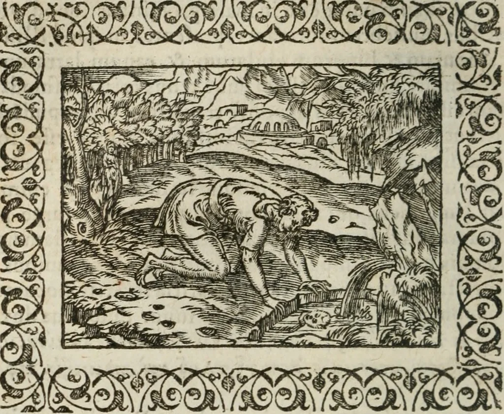 An illustration from Omnia Andreae Alciati v. c. emblemata : cum commentariis, quibus emblematum omnium aperta origine, mens authoris explicatur, & obscura omnia dubiaque illustrantur, 1583, leaf 259