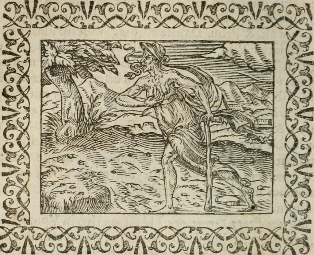 An illustration from Omnia Andreae Alciati v. c. emblemata : cum commentariis, quibus emblematum omnium aperta origine, mens authoris explicatur, & obscura omnia dubiaque illustrantur, 1583, leaf 269