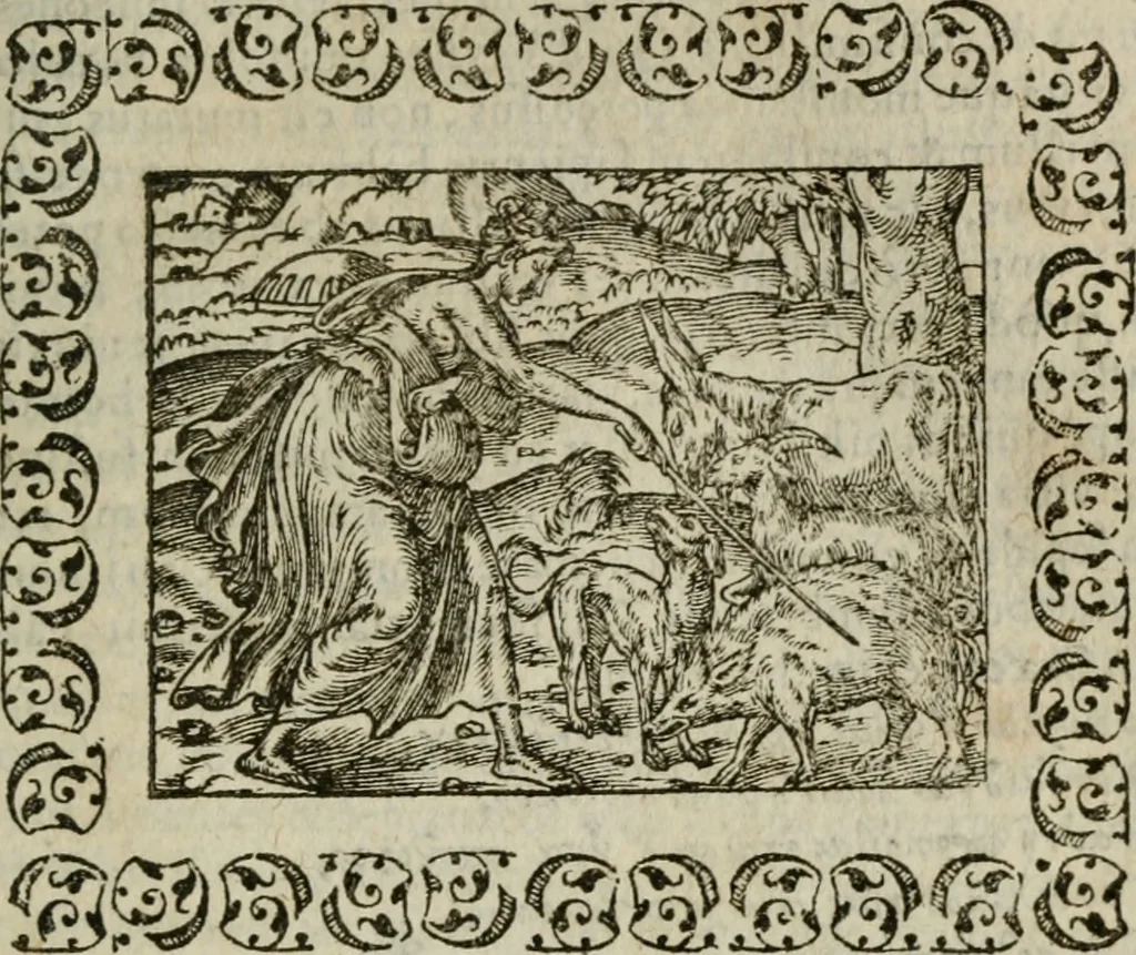 An illustration from Omnia Andreae Alciati v. c. emblemata : cum commentariis, quibus emblematum omnium aperta origine, mens authoris explicatur, & obscura omnia dubiaque illustrantur, 1583, leaf 282