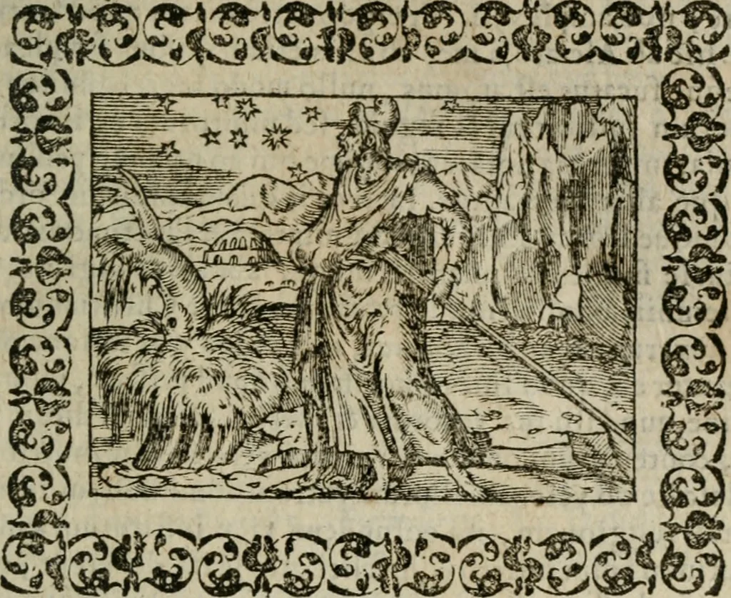 An illustration from Omnia Andreae Alciati v. c. emblemata : cum commentariis, quibus emblematum omnium aperta origine, mens authoris explicatur, & obscura omnia dubiaque illustrantur, 1583, leaf 294