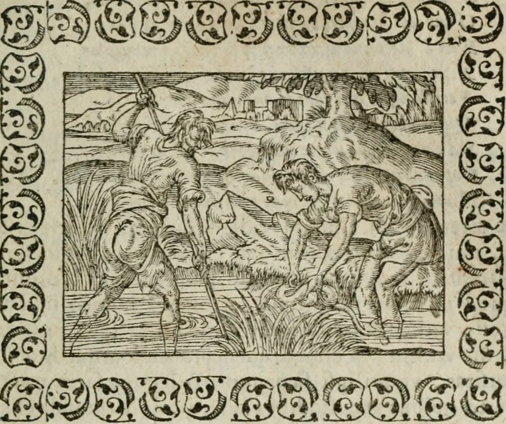 An illustration from Omnia Andreae Alciati v. c. emblemata : cum commentariis, quibus emblematum omnium aperta origine, mens authoris explicatur, & obscura omnia dubiaque illustrantur, 1583, leaf 316