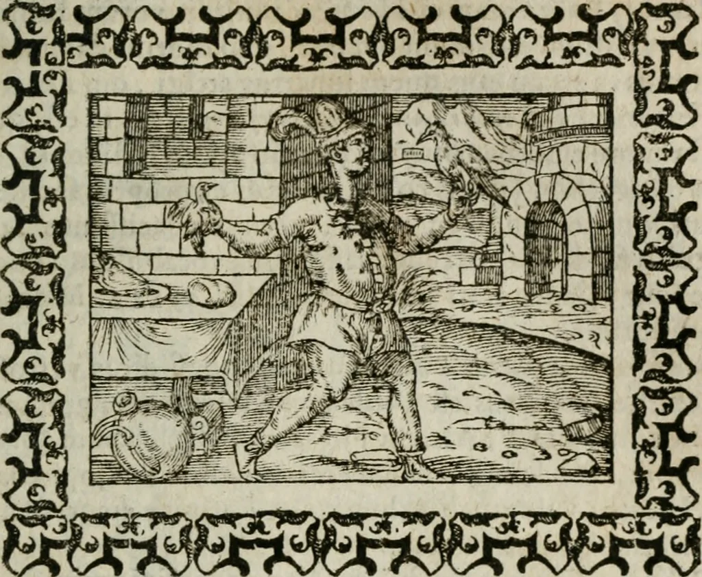 An illustration from Omnia Andreae Alciati v. c. emblemata : cum commentariis, quibus emblematum omnium aperta origine, mens authoris explicatur, & obscura omnia dubiaque illustrantur, 1583, leaf 322