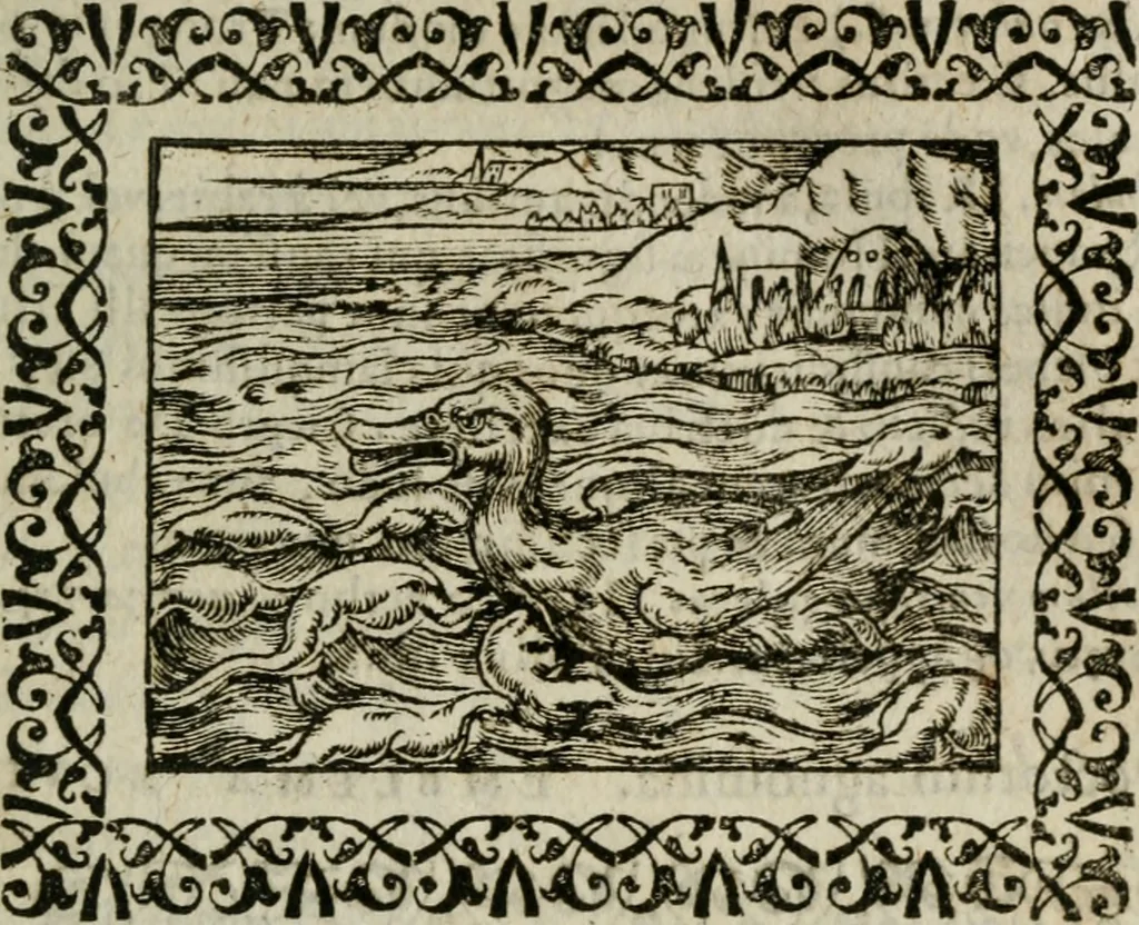 An illustration from Omnia Andreae Alciati v. c. emblemata : cum commentariis, quibus emblematum omnium aperta origine, mens authoris explicatur, & obscura omnia dubiaque illustrantur, 1583, leaf 332