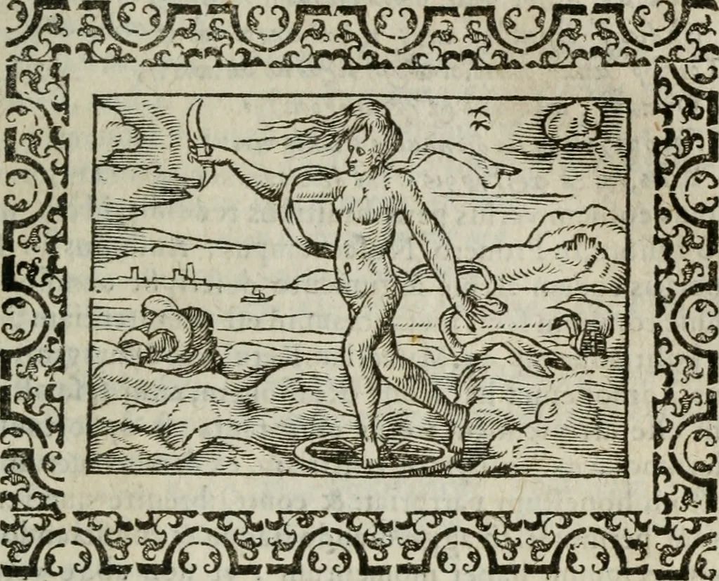 An illustration from Omnia Andreae Alciati v. c. emblemata : cum commentariis, quibus emblematum omnium aperta origine, mens authoris explicatur, & obscura omnia dubiaque illustrantur, 1583, leaf 426