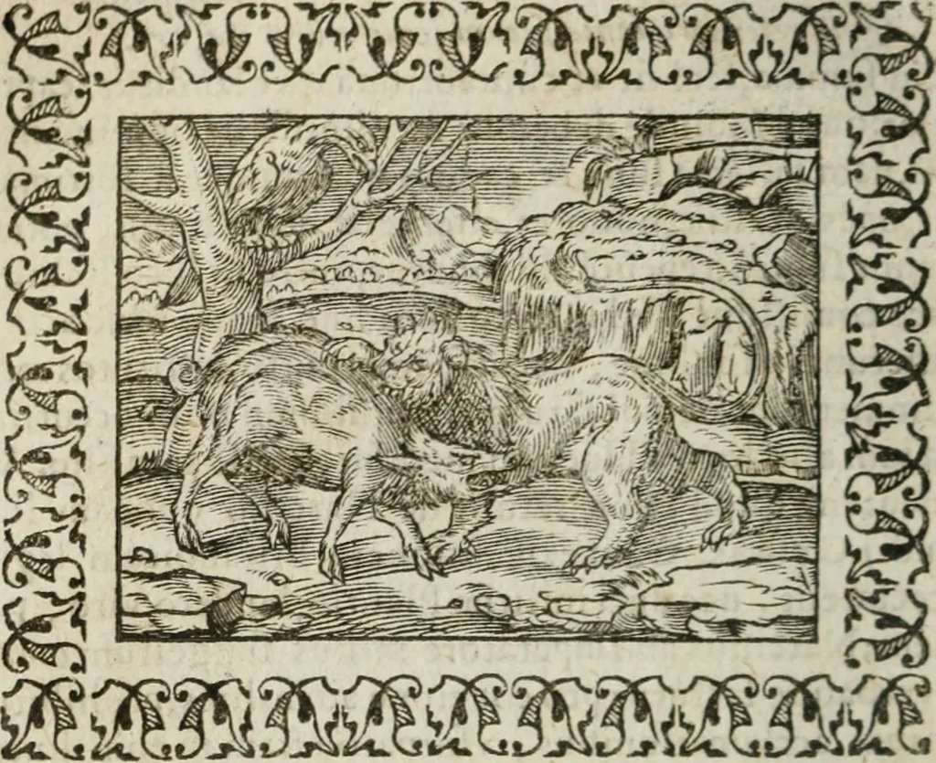 An illustration from Omnia Andreae Alciati v. c. emblemata : cum commentariis, quibus emblematum omnium aperta origine, mens authoris explicatur, & obscura omnia dubiaque illustrantur, 1583, leaf 439