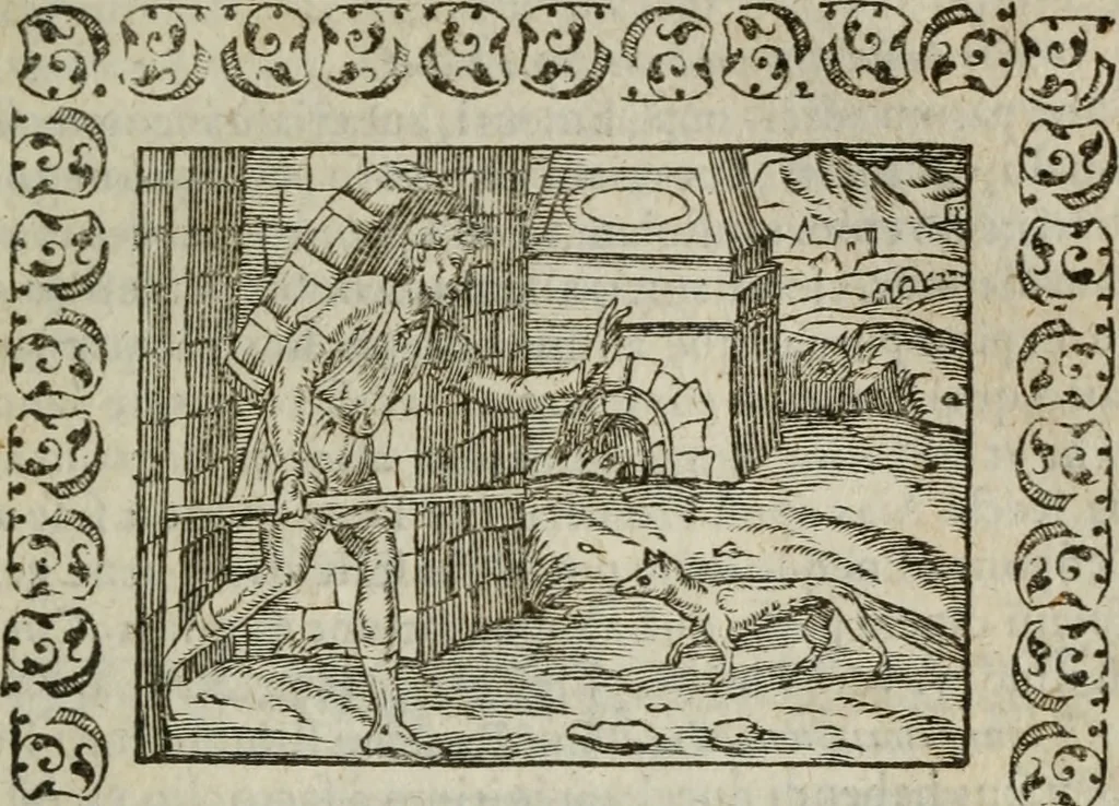An illustration from Omnia Andreae Alciati v. c. emblemata : cum commentariis, quibus emblematum omnium aperta origine, mens authoris explicatur, & obscura omnia dubiaque illustrantur, 1583, leaf 442