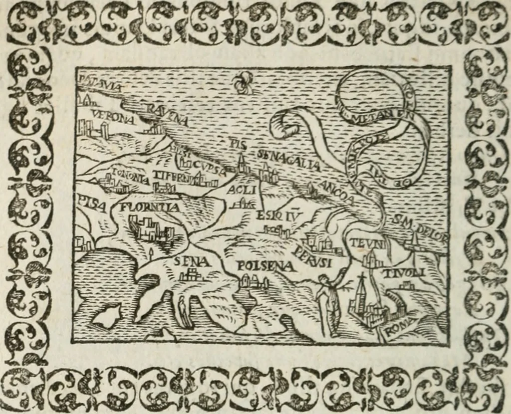An illustration from Omnia Andreae Alciati v. c. emblemata : cum commentariis, quibus emblematum omnium aperta origine, mens authoris explicatur, & obscura omnia dubiaque illustrantur, 1583, leaf 463