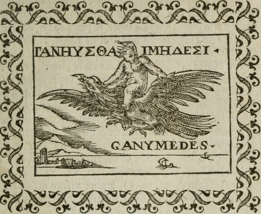 An illustration from Omnia Andreae Alciati v. c. emblemata : cum commentariis, quibus emblematum omnium aperta origine, mens authoris explicatur, & obscura omnia dubiaque illustrantur, 1583, leaf 52