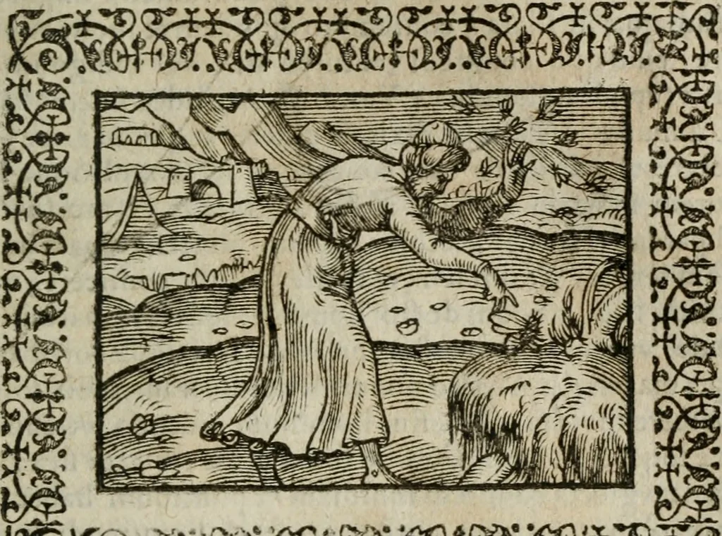 An illustration from Omnia Andreae Alciati v. c. emblemata : cum commentariis, quibus emblematum omnium aperta origine, mens authoris explicatur, & obscura omnia dubiaque illustrantur, 1583, leaf 544
