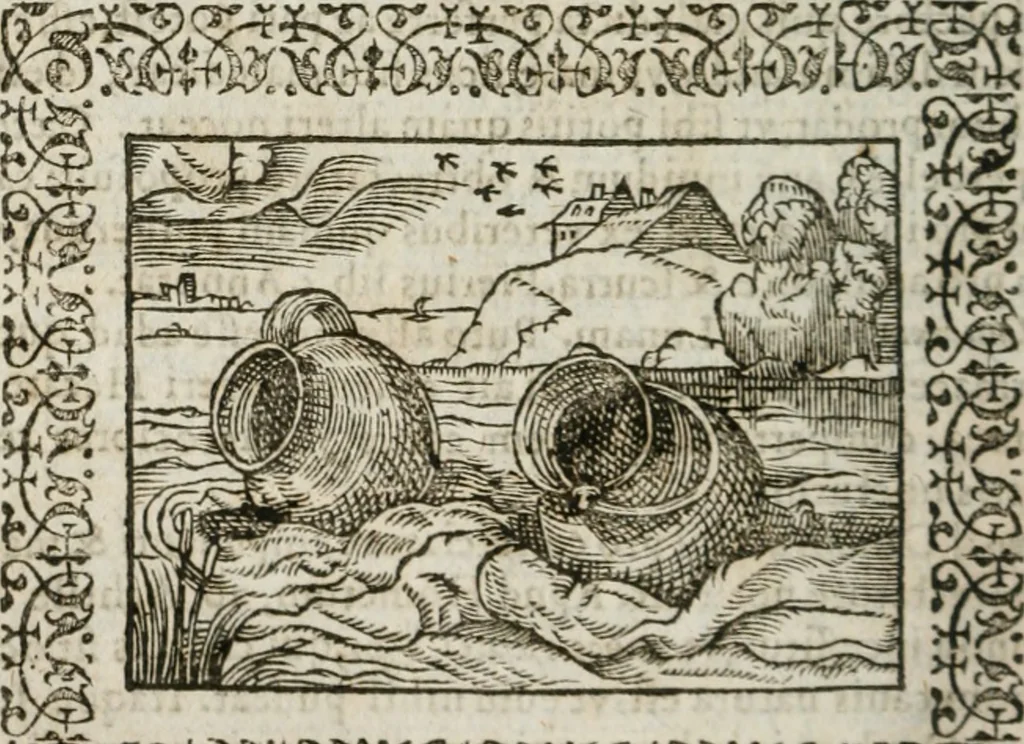 An illustration from Omnia Andreae Alciati v. c. emblemata : cum commentariis, quibus emblematum omnium aperta origine, mens authoris explicatur, & obscura omnia dubiaque illustrantur, 1583, leaf 549