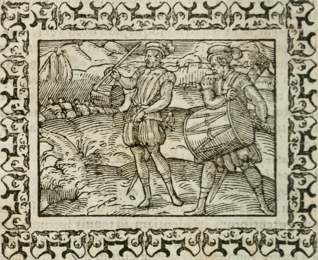 An illustration from Omnia Andreae Alciati v. c. emblemata : cum commentariis, quibus emblematum omnium aperta origine, mens authoris explicatur, & obscura omnia dubiaque illustrantur, 1583, leaf 561