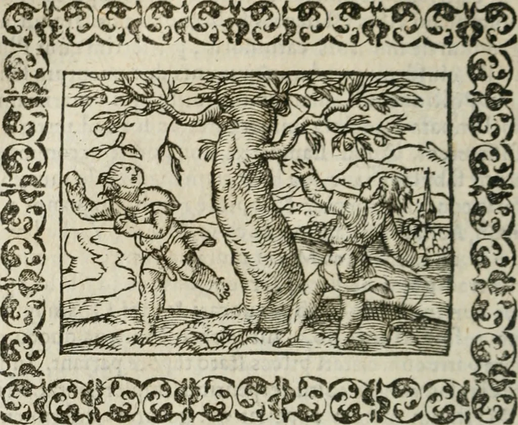 An illustration from Omnia Andreae Alciati v. c. emblemata : cum commentariis, quibus emblematum omnium aperta origine, mens authoris explicatur, & obscura omnia dubiaque illustrantur, 1583, leaf 635