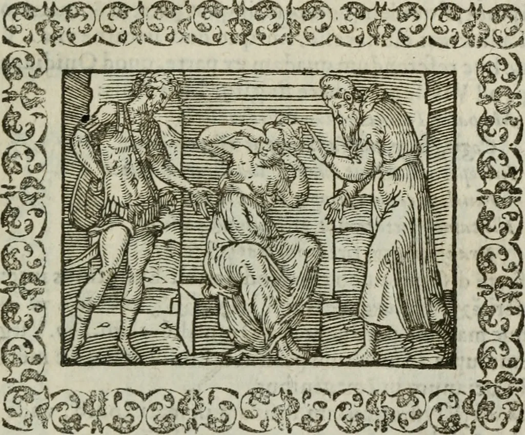 An illustration from Omnia Andreae Alciati v. c. emblemata : cum commentariis, quibus emblematum omnium aperta origine, mens authoris explicatur, & obscura omnia dubiaque illustrantur, 1583, leaf 646