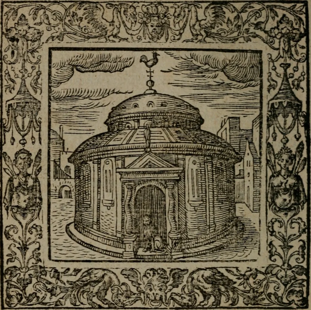 An illustration from Omnia Andreae Alciati v.c. emblemata : cum commentariis, quibus emblematum omnium aperta origine, mens auctoris explicatur, & obscura omnia dubiaque illustrantur, 1581, leaf 109