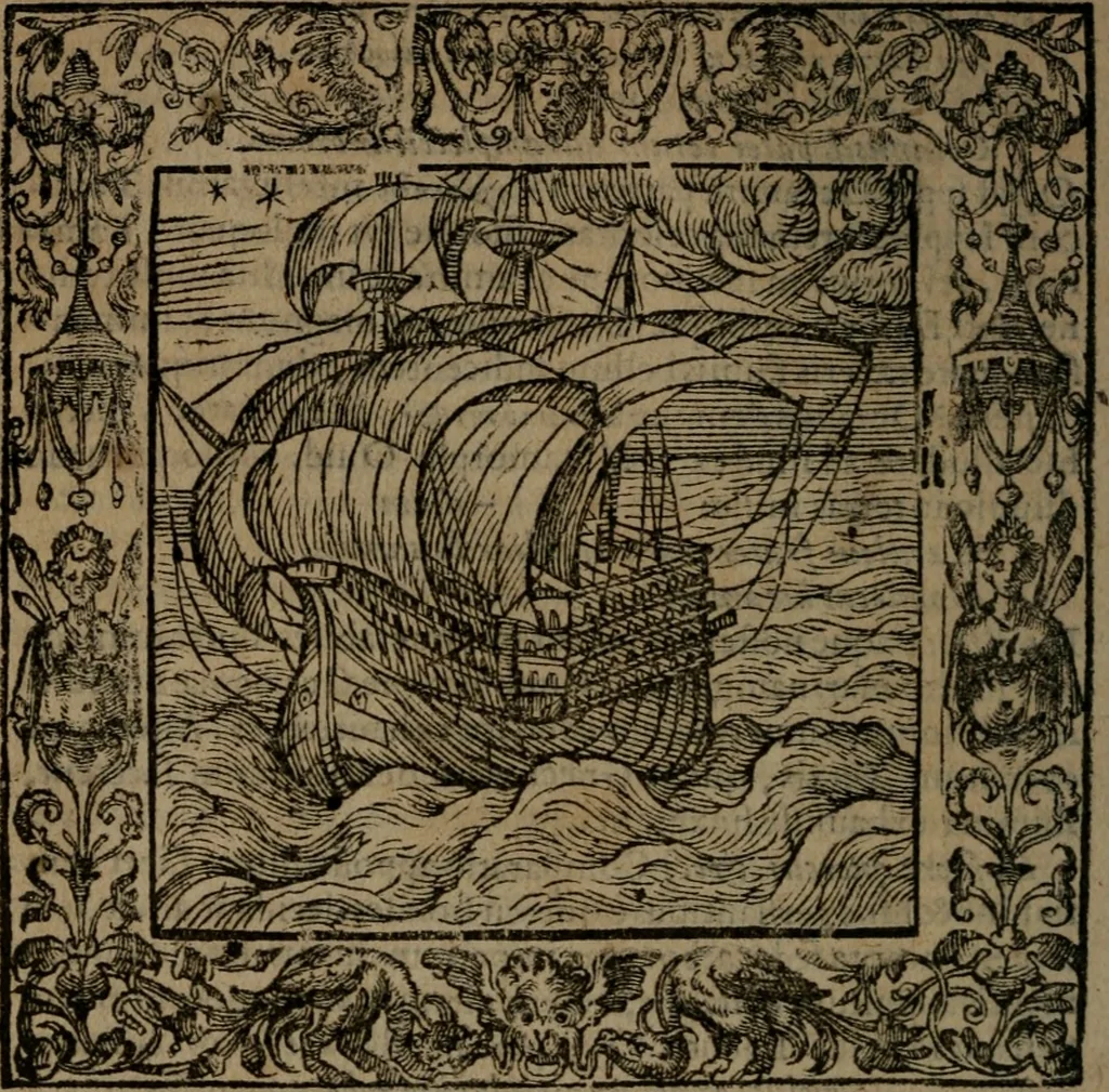 An illustration from Omnia Andreae Alciati v.c. emblemata : cum commentariis, quibus emblematum omnium aperta origine, mens auctoris explicatur, & obscura omnia dubiaque illustrantur, 1581, leaf 219