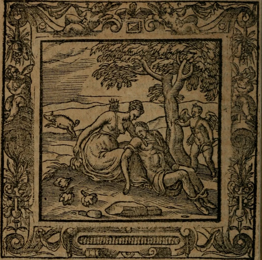 An illustration from Omnia Andreae Alciati v.c. emblemata : cum commentariis, quibus emblematum omnium aperta origine, mens auctoris explicatur, & obscura omnia dubiaque illustrantur, 1581, leaf 319