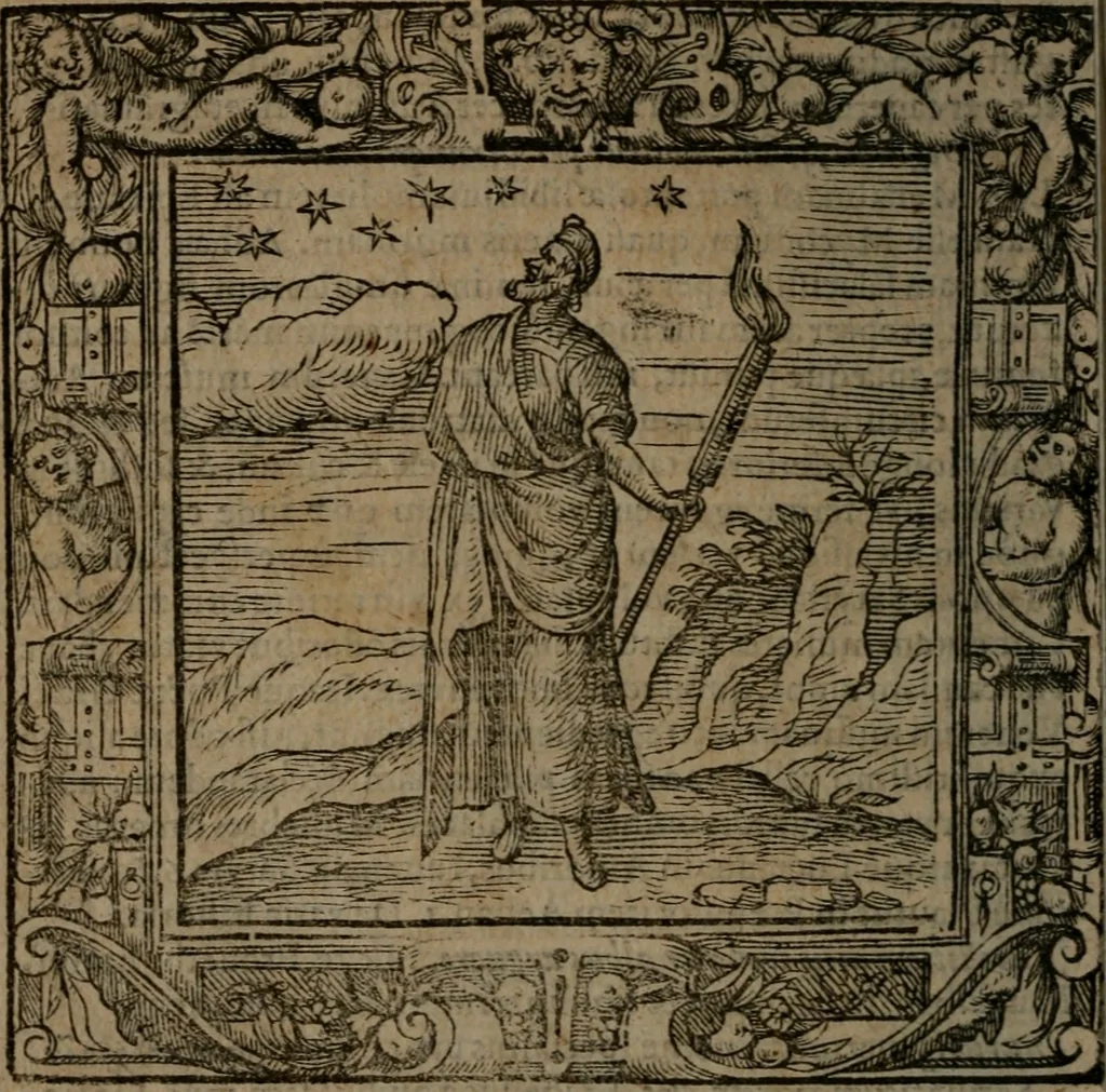 An illustration from Omnia Andreae Alciati v.c. emblemata : cum commentariis, quibus emblematum omnium aperta origine, mens auctoris explicatur, & obscura omnia dubiaque illustrantur, 1581, leaf 327