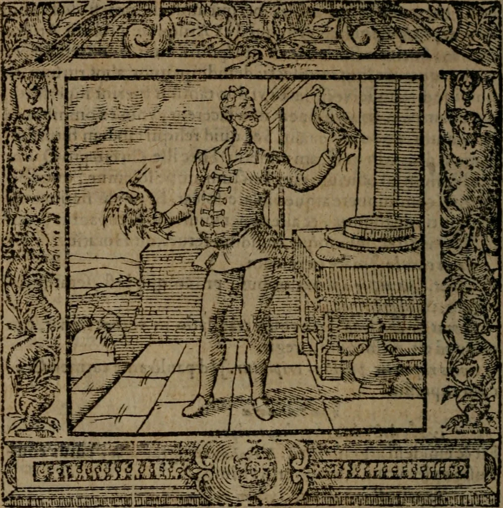 An illustration from Omnia Andreae Alciati v.c. emblemata : cum commentariis, quibus emblematum omnium aperta origine, mens auctoris explicatur, & obscura omnia dubiaque illustrantur, 1581, leaf 357