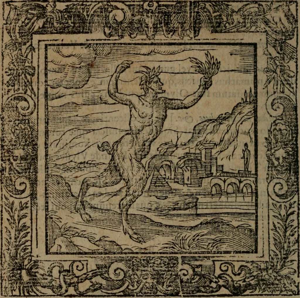 An illustration from Omnia Andreae Alciati v.c. emblemata : cum commentariis, quibus emblematum omnium aperta origine, mens auctoris explicatur, & obscura omnia dubiaque illustrantur, 1581, leaf 373