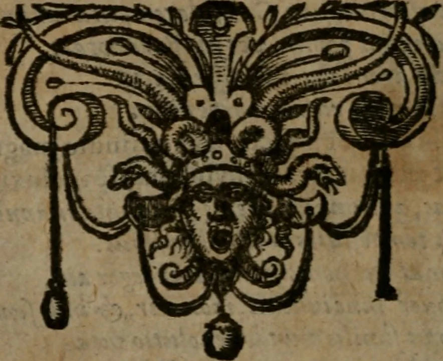 An illustration from Omnia Andreae Alciati v.c. emblemata : cum commentariis, quibus emblematum omnium aperta origine, mens auctoris explicatur, & obscura omnia dubiaque illustrantur, 1581, leaf 385