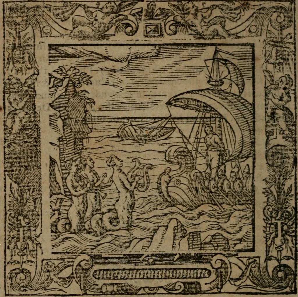 An illustration from Omnia Andreae Alciati v.c. emblemata : cum commentariis, quibus emblematum omnium aperta origine, mens auctoris explicatur, & obscura omnia dubiaque illustrantur, 1581, leaf 441