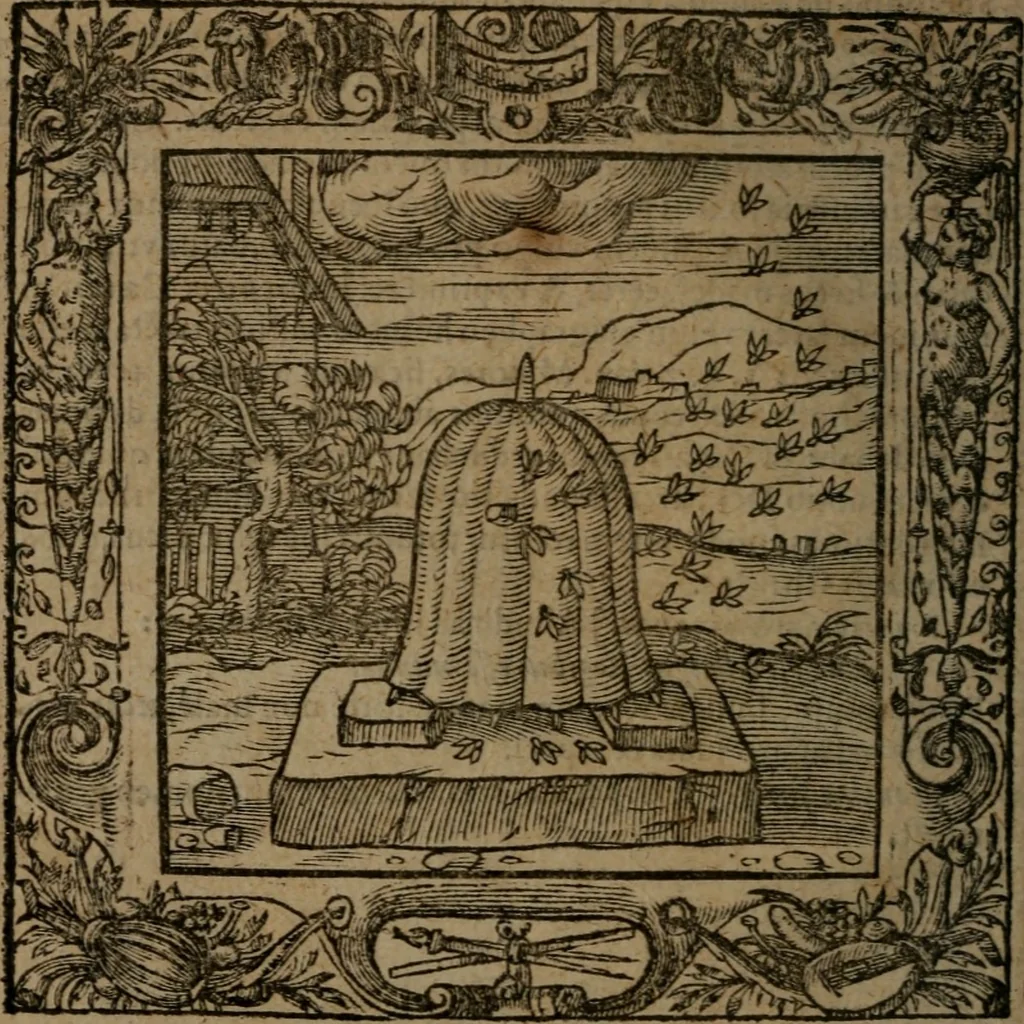 An illustration from Omnia Andreae Alciati v.c. emblemata : cum commentariis, quibus emblematum omnium aperta origine, mens auctoris explicatur, & obscura omnia dubiaque illustrantur, 1581, leaf 559