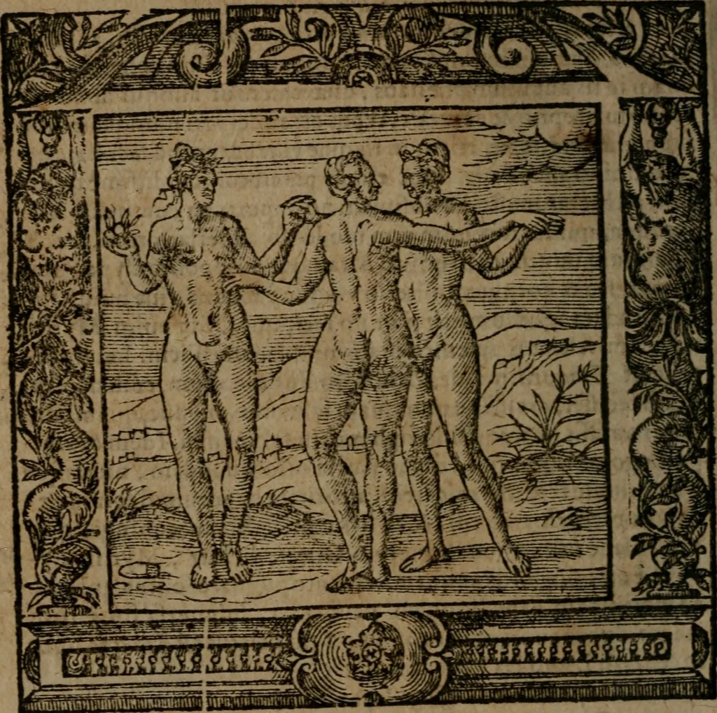 An illustration from Omnia Andreae Alciati v.c. emblemata : cum commentariis, quibus emblematum omnium aperta origine, mens auctoris explicatur, & obscura omnia dubiaque illustrantur, 1581, leaf 595