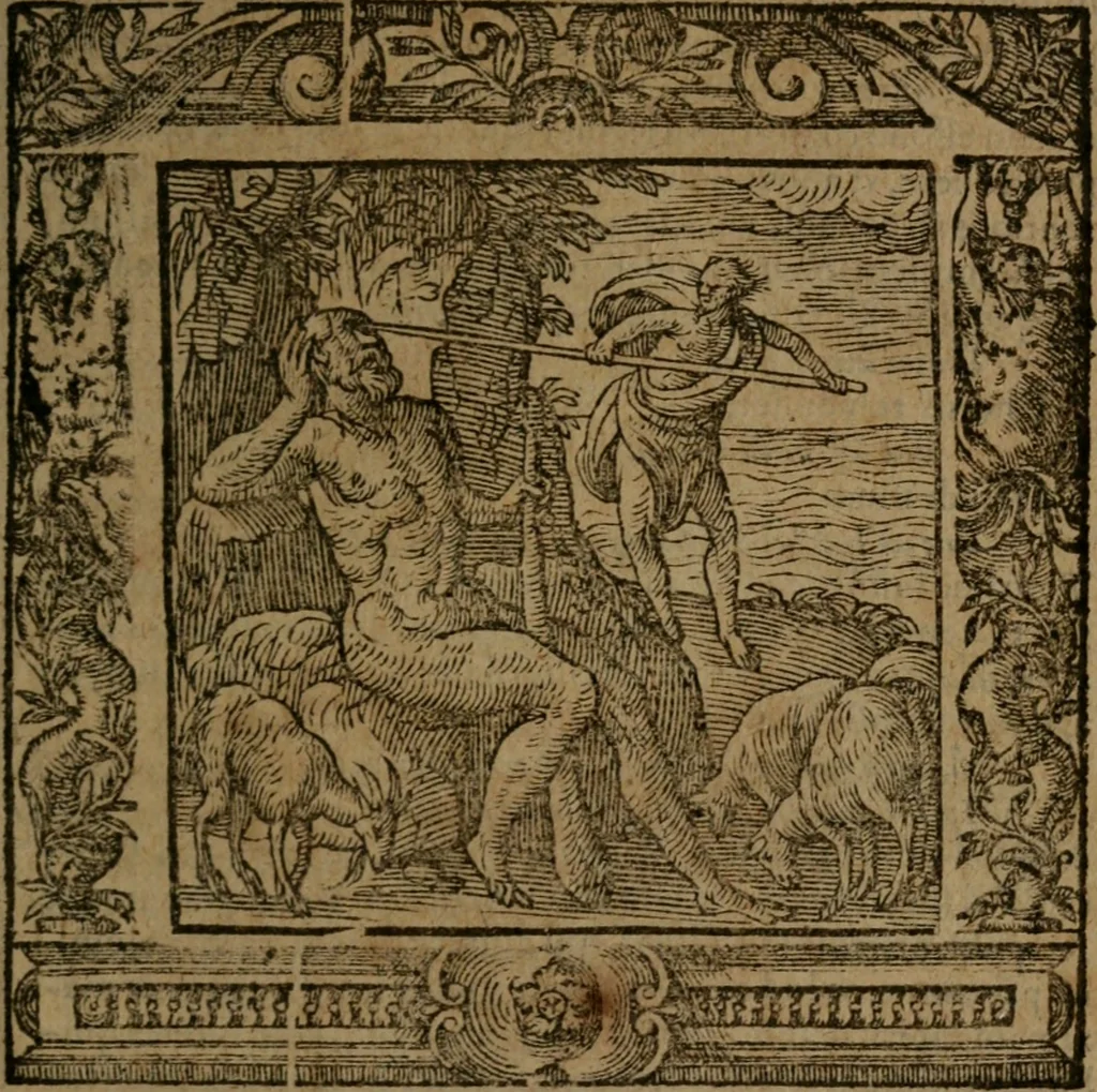 An illustration from Omnia Andreae Alciati v.c. emblemata : cum commentariis, quibus emblematum omnium aperta origine, mens auctoris explicatur, & obscura omnia dubiaque illustrantur, 1581, leaf 622