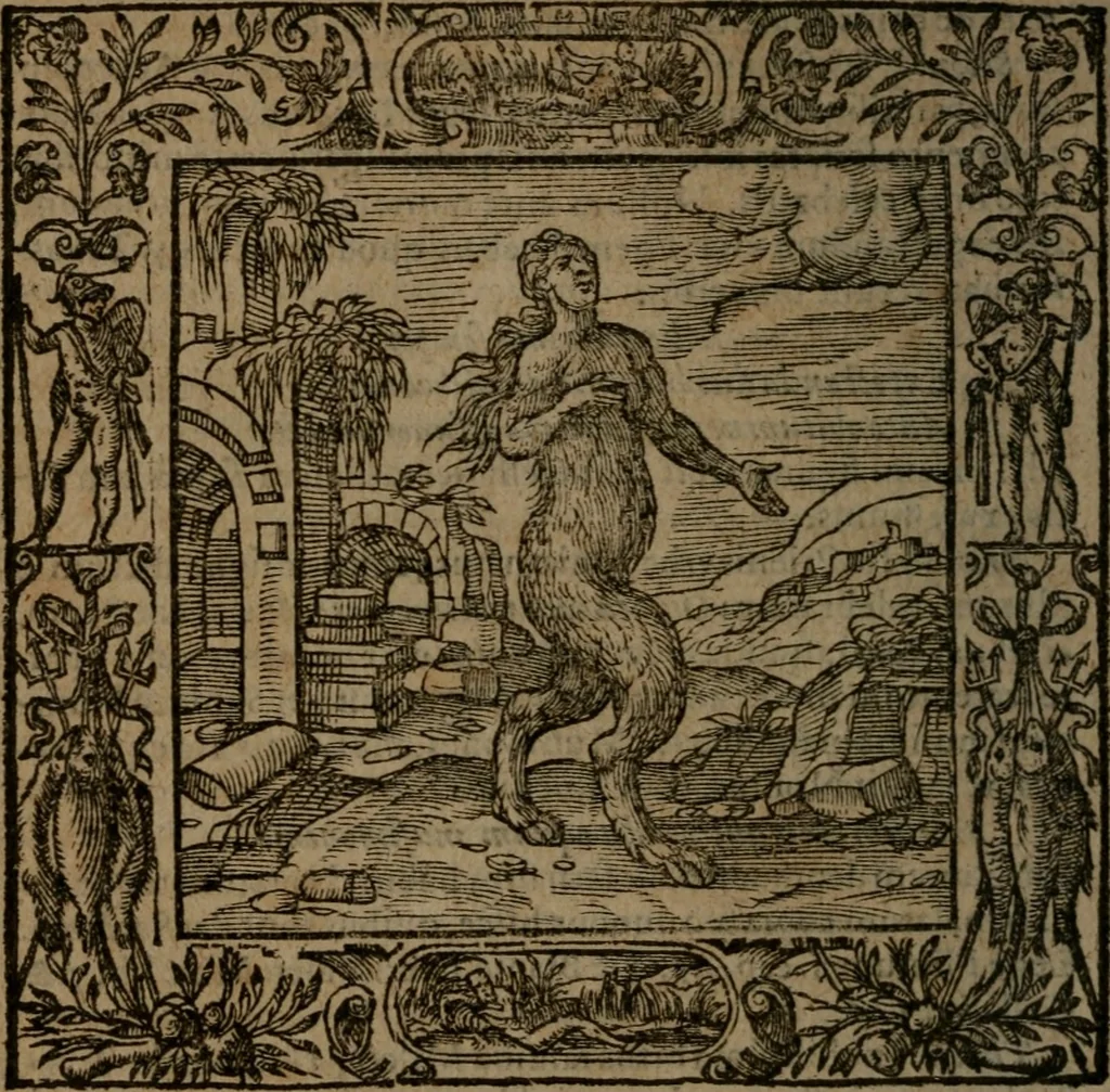 An illustration from Omnia Andreae Alciati v.c. emblemata : cum commentariis, quibus emblematum omnium aperta origine, mens auctoris explicatur, & obscura omnia dubiaque illustrantur, 1581, leaf 681