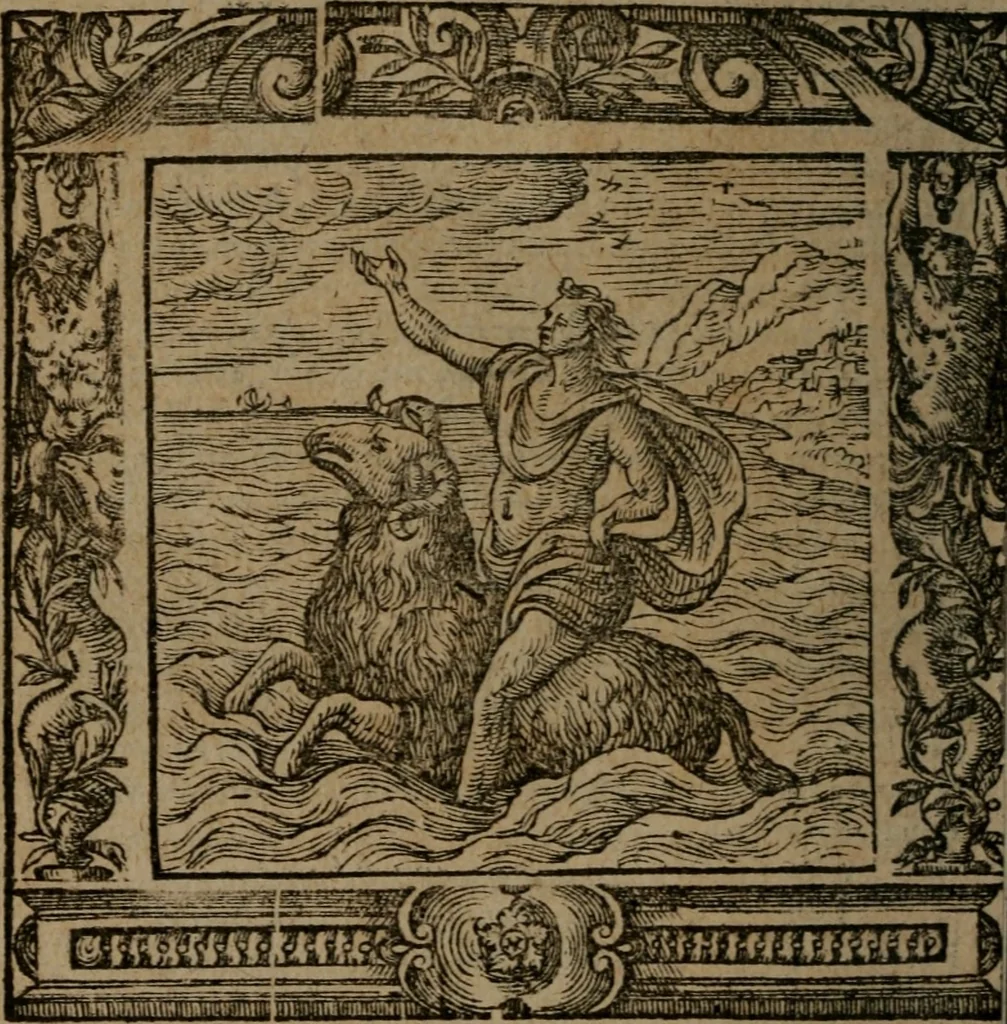 An illustration from Omnia Andreae Alciati v.c. emblemata : cum commentariis, quibus emblematum omnium aperta origine, mens auctoris explicatur, & obscura omnia dubiaque illustrantur, 1581, leaf 689