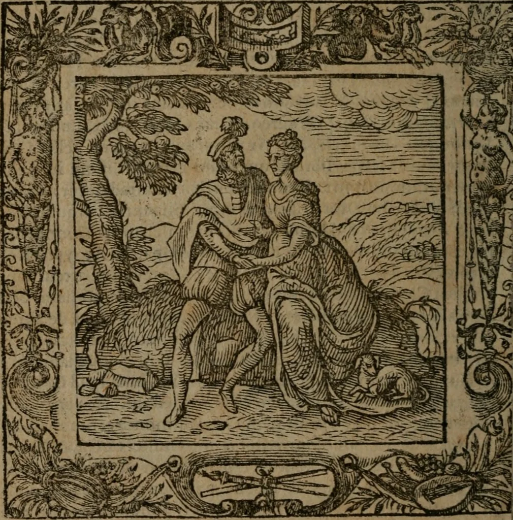 An illustration from Omnia Andreae Alciati v.c. emblemata : cum commentariis, quibus emblematum omnium aperta origine, mens auctoris explicatur, & obscura omnia dubiaque illustrantur, 1581, leaf 691