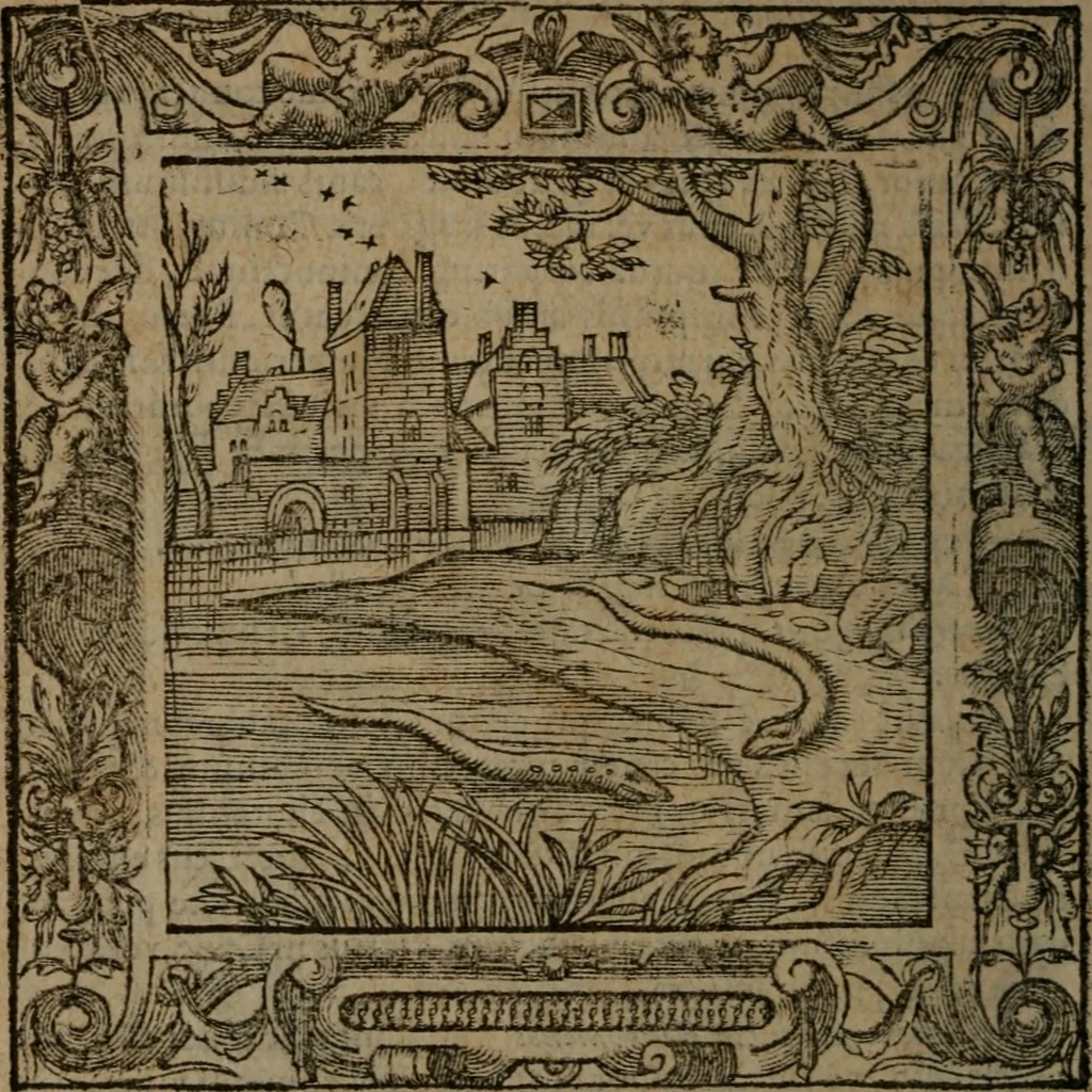 An illustration from Omnia Andreae Alciati v.c. emblemata : cum commentariis, quibus emblematum omnium aperta origine, mens auctoris explicatur, & obscura omnia dubiaque illustrantur, 1581, leaf 693